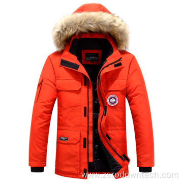 Mens Winter Jackets Stand Collar Hooded Coat